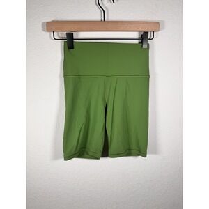 Athleta Women's Transcend VITAFREE High Rise 7" Biker Short Baja Green | Size XS